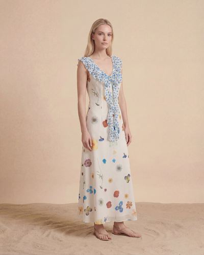 Rochie Midi Botanical Ruffle