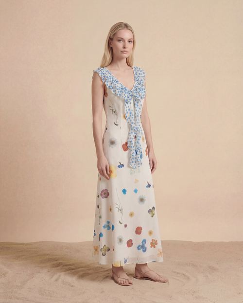 Rochie Midi Botanical Ruffle