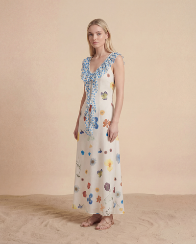 Rochie Midi Botanical Ruffle