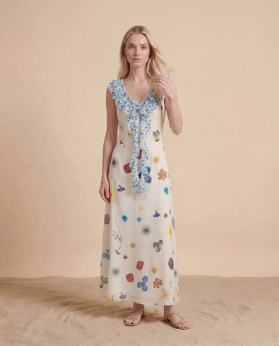 Rochie Midi Botanical Ruffle